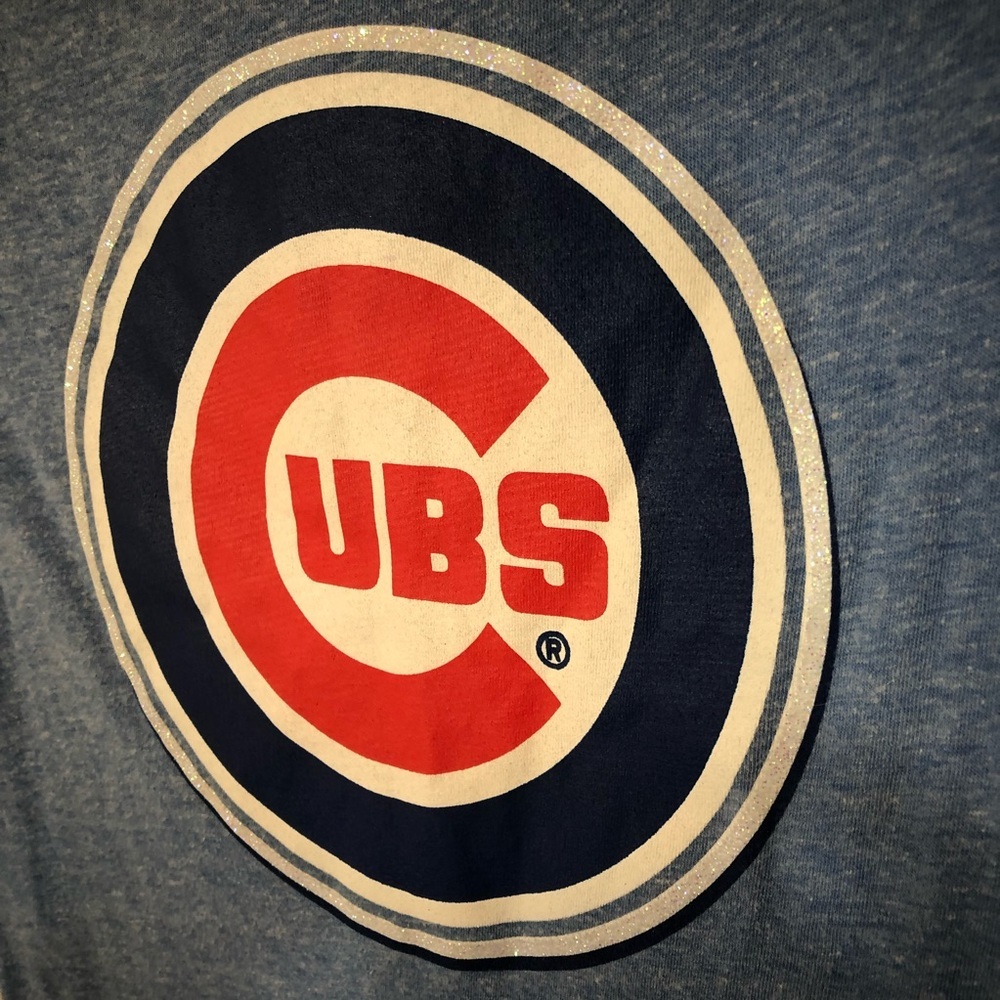 Chicago Cubs MLB Baseball Tee Shirt sz S Sparkle - Picture 5 of 5